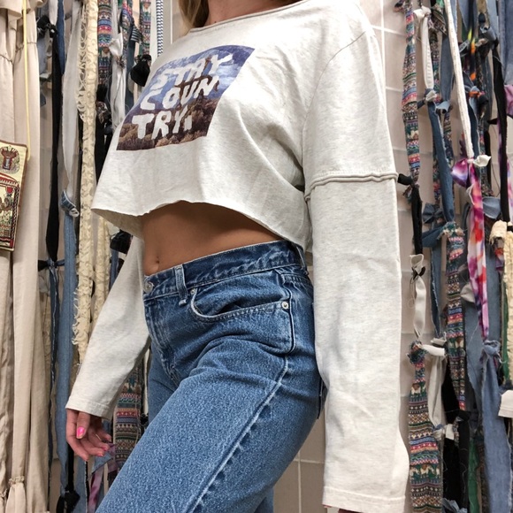 STAY COUNTRY long-sleeves cropped tee - Picture 3 of 5